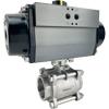 Air Actuated 3-Piece Stainless Ball Valves - Rack & Pinion