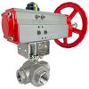 Rack & Pinion/Manual Stainless 3-Way Ball Valves