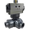 Air Actuated PVC 3-Way Ball Valves- Rack & Pinion