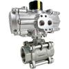 Air Actuated 3-Piece Ball Valves - All Stainless