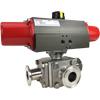 Air Actuated 3-Way Sanitary Ball Valves - Scotch Yoke