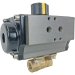 1/4" Air Actuated Brass Ball Valve - Double Acting