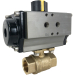 3/4" Air Actuated Brass Ball Valve - Double Acting