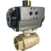 1-1/2" Air Actuated Brass Ball Valve - Double Acting