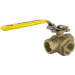 1-1/4" 3-Way Brass Ball Valve L-Full Port