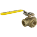 1-1/2" 3-Way Brass Ball Valve L-Full Port