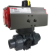 1/2" Air Actuated PVC Ball Valve - Double Acting- Scotch Yoke