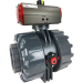 4" Air Actuated PVC Ball Valve - Double Acting- Scotch Yoke