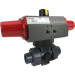 1/2" Air Actuated PVC Ball Valve - Spring Return- Scotch Yoke