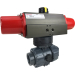 1-1/2" Air Actuated PVC Ball Valve - Spring Return- Scotch Yoke