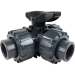 3/4" 3-Way T-port PVC Ball Valve - EPDM/Teflon Seals