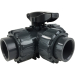 1-1/4" 3-Way T-port PVC Ball Valve - EPDM/Teflon Seals