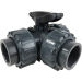 2" 3-Way T-port PVC Ball Valve - EPDM/Teflon Seals