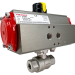 1/4" Air Actuated Stainless Ball Valve - Double Acting Scotch Yoke