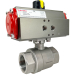 1-1/4" Air Actuated Stainless Ball Valve - Double Acting Scotch Yoke