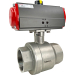 4" Air Actuated Stainless Ball Valve - Double Acting Scotch Yoke