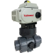 1-1/4" Electric Actuated PVC Ball Valve 110 VAC