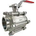 4" Sanitary Ball Valve, Direct Mount, Tri-Clamp