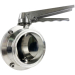 4" Sanitary Butterfly Valve, Tri-Clamp w/ Handle