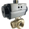 Rack & Pinion Brass 3-Way Ball Valves