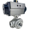 Air Actuated Stainless 3-Way Ball Valves