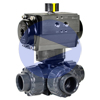 Air Actuated PVC 3-Way Ball Valves
