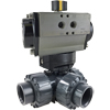 Air Actuated PVC 3-Way Ball Valves