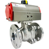 Air Actuated Flanged Stainless Steel Ball Valves- Scotch Yoke