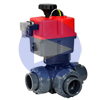 Electric Actuated PVC 3-Way Ball Valves - Multi-Voltage