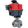 Electric Actuated Stainless 3-Way Ball Valves - Multi-Voltage