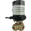 Electric Actuated Brass 3-Way Ball Valves - Compact