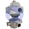 Electrically Actuated 3-Way T-Port Sanitary Ball Valves