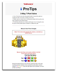 3-Way T-Port Valve Position