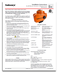 5818 Series Explosion Proof On/Off Electric Actuators