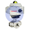 Electric Actuated Stainless 3-Way Ball Valves