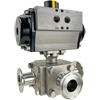 Air Actuated Sanitary 3-Way T-Port Ball Valves
